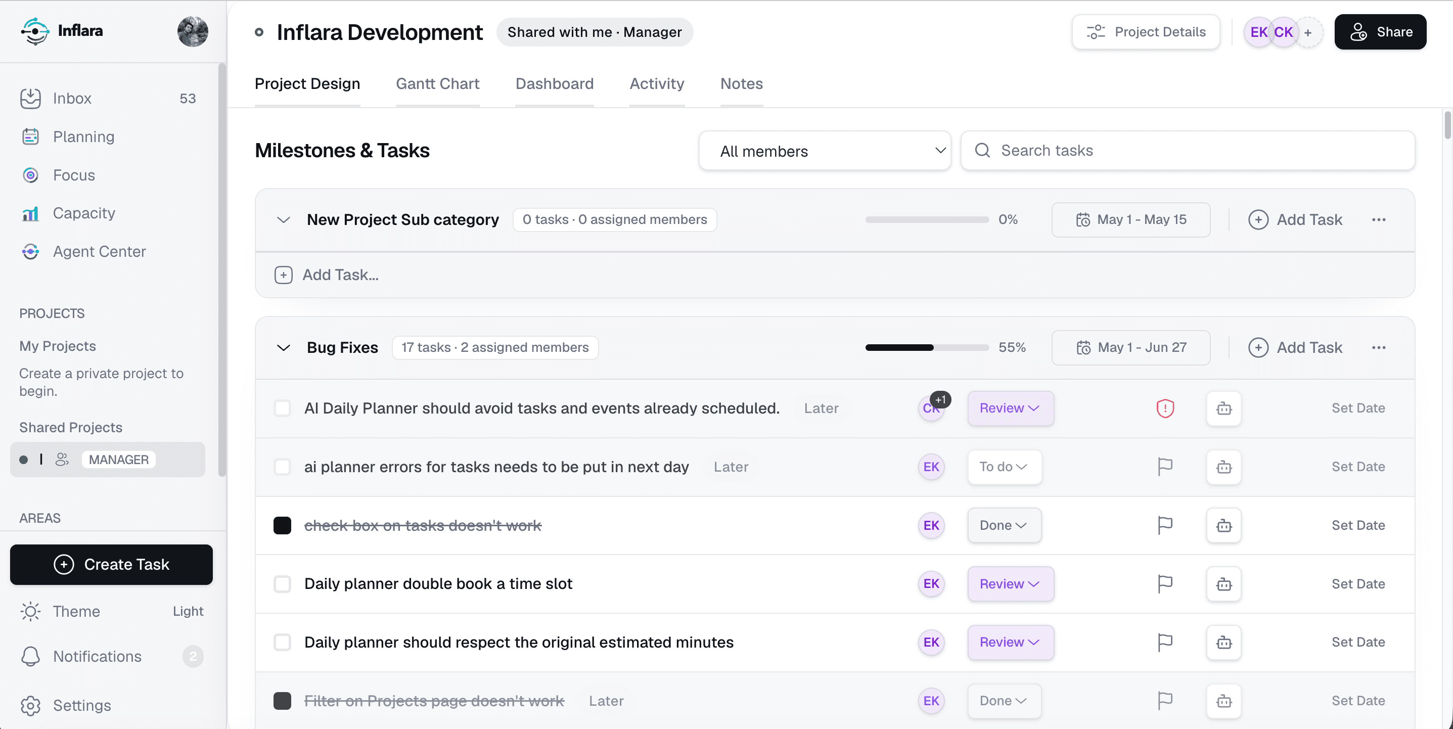 Agent dispatch and tracking UI